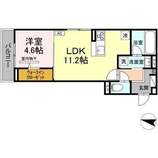 ベルヴィオラ西深津【202号室】の間取り