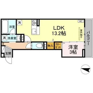 ベルヴィオラ西深津【303号室】の間取り