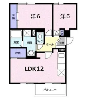 カルチェヴィラ華【201号室】の間取り