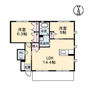 キングヴィアル【103号室】の間取り