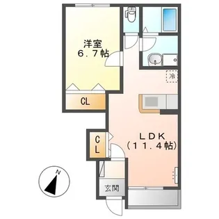ビビエンダ【0105号室】の間取り