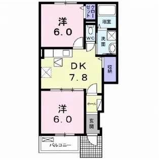 ファウナリア【102号室】の間取り