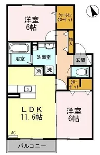 ローゼンシュタット B棟【102号室】の間取り