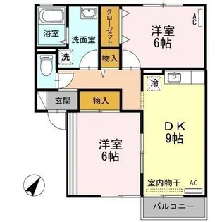 ローズガーデン【202号室】の間取り