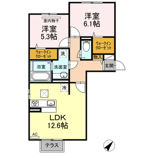 ルノンK【103号室】の間取り