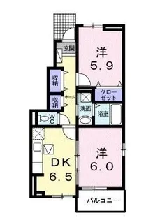 アヴァンセB【101号室】の間取り