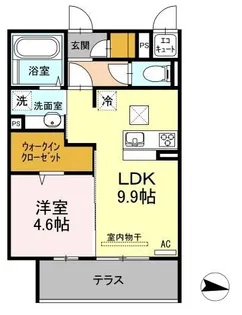 シェルーカルム【103号室】の間取り