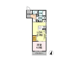 ビオラガーデン【201号室】の間取り