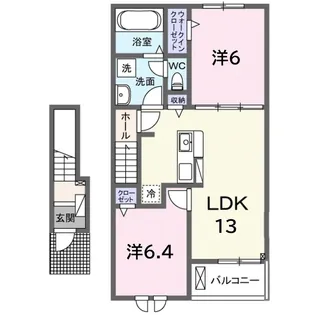 ヴィヴァン【202号室】の間取り