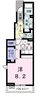 フィールド サンⅡB【103号室】の間取り