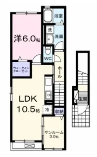 エターナリア【201号室】の間取り