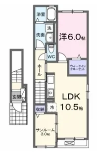 エターナリア【203号室】の間取り