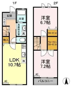 アルヴィータB棟【112号室】の間取り
