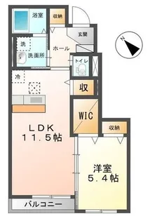 クラッセ山手【102号室】の間取り