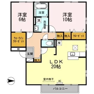 シャルルⅢ【202号室】の間取り