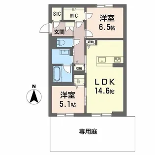 グランスト【101号室】の間取り