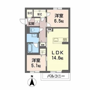 グランスト【201号室】の間取り