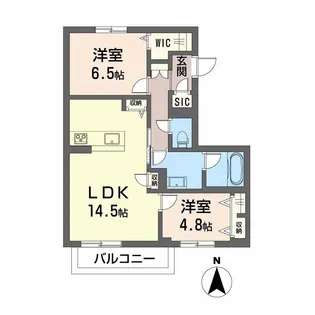 グランスト【202号室】の間取り