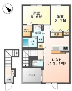 クレイドルさくら【202号室】の間取り