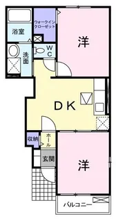 インターフロラ【102号室】の間取り