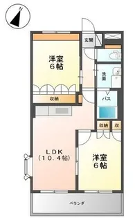 ランドマーク曙 弐番館【105号室】の間取り