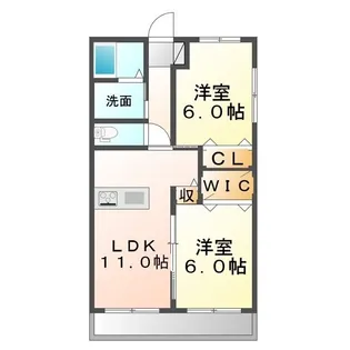 ウィルハイムⅡ【201号室】の間取り