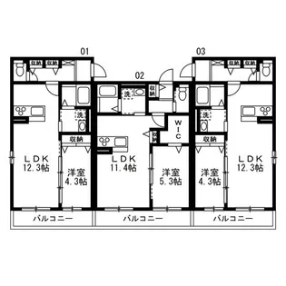 ソラティオ【201号室】の間取り