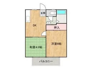 あけぼのセントラルコーポ B【203号室】の間取り