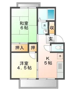 サンシャイン中川 B【202号室】の間取り