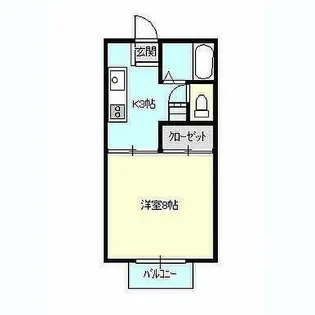 アプロード東手城 B【202号室】の間取り
