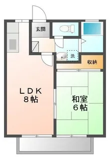 パナハイツやまぐち A【201号室】の間取り