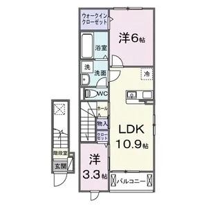 グランシャリオ【203号室】の間取り