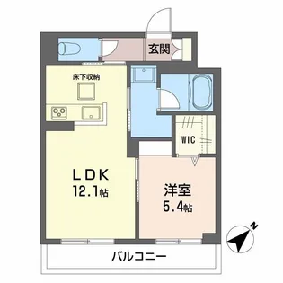 プティ サーブル【103号室】の間取り