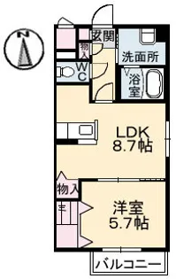 グランドメゾン栗原西【303号室】の間取り