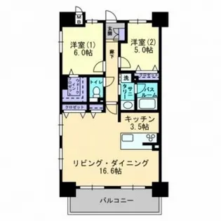 アルファライフ本通り【1101号室】の間取り