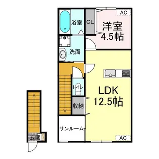 マートル A【201号室】の間取り
