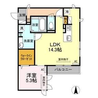 メルヴェーユ【201号室】の間取り