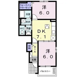 ア フィリアB【104号室】の間取り