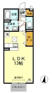 ソレイユ引野【102号室】の間取り