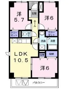 ミレニアム アリュール【303号室】の間取り