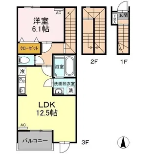 GRAND AILE【302号室】の間取り