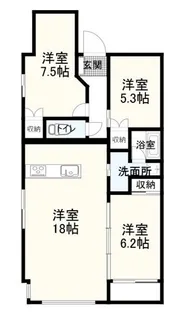 ベイフロントマンション【301号室】の間取り
