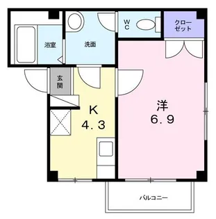 アムール・f【102号室】の間取り