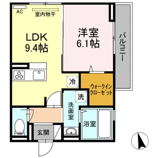 ラ ナチュール曙【205号室】の間取り