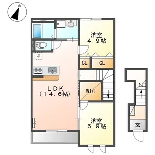 グリーンハウス仁科【202号室】の間取り