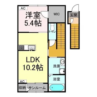 メルヴェイユ B【202号室】の間取り