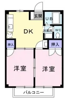 ニューシティどい【102号室】の間取り