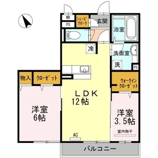 グラン アーク【203号室】の間取り