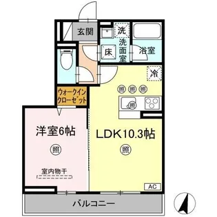 デパール【302号室】の間取り