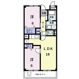 ヴェルドミール今津【403号室】の間取り